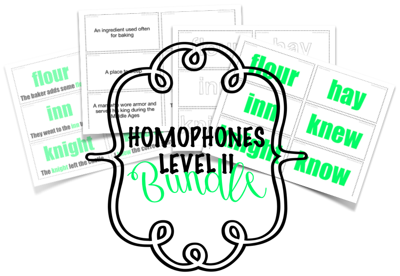 Homophones Flashcards – Level II Bundle